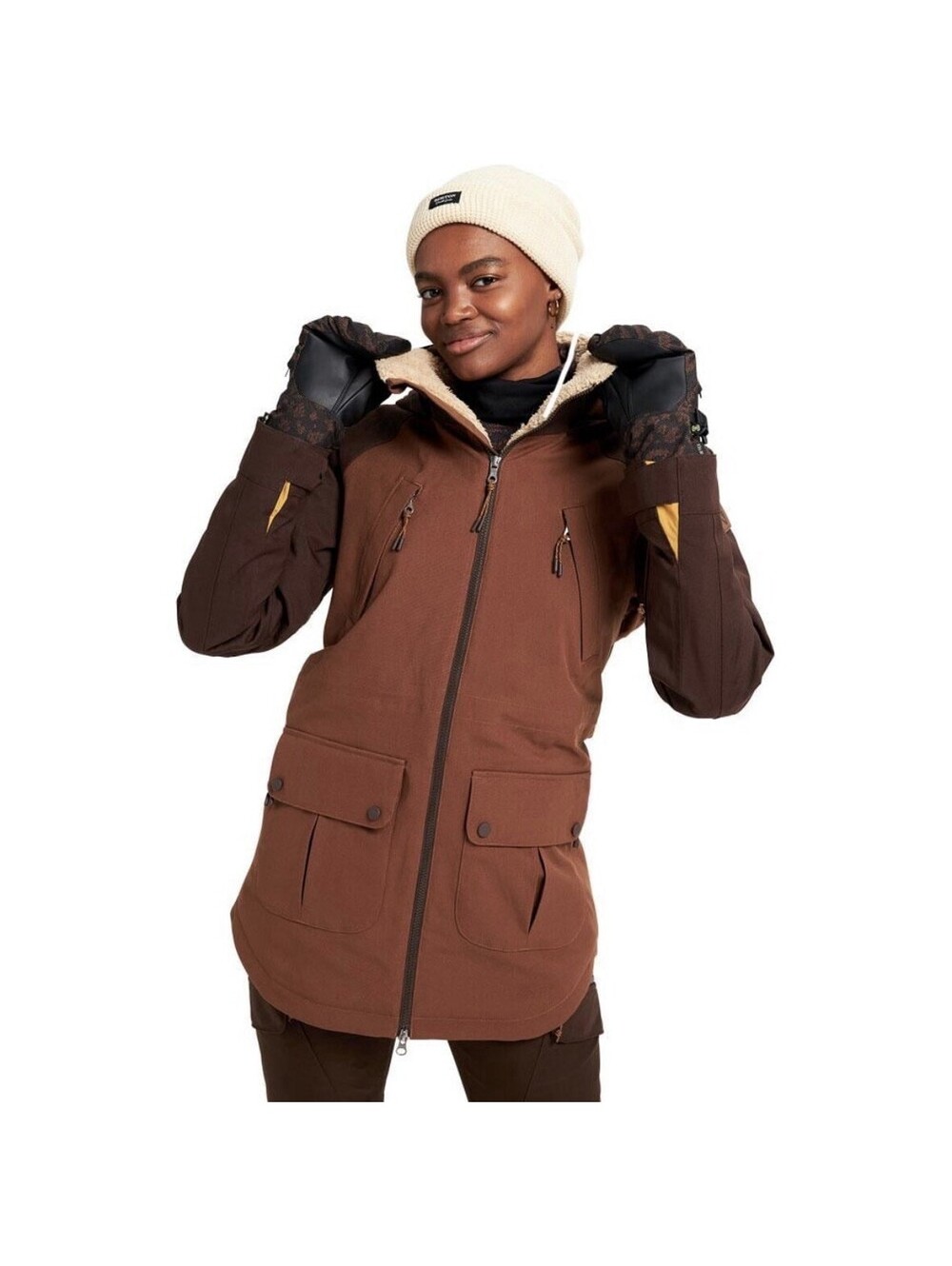 Burton Prowess Ski Jacket Dryride Women's Size XS Seal Brown/Bison Retail $280
